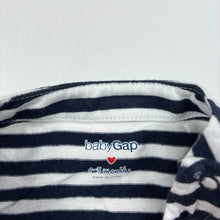 Load image into Gallery viewer, Girls Baby Gap, navy &amp; white cotton t-shirt / top, EUC, size 000,  