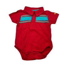 Load image into Gallery viewer, Boys Gagou Tagou, red cotton polo romper, GUC, size 000,  