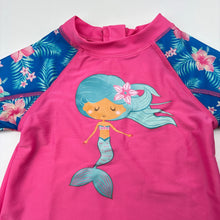 Load image into Gallery viewer, Girls Higgledee, short sleeve rashie / swim top, mermaid, GUC, size 1,  