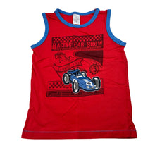 Load image into Gallery viewer, Boys Target, red cotton singlet / tank top, grand prix, EUC, size 4,  
