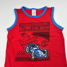 Load image into Gallery viewer, Boys Target, red cotton singlet / tank top, grand prix, EUC, size 4,  