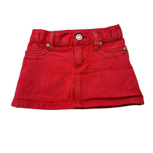 Load image into Gallery viewer, Girls Pumpkin Patch, red stretch denim skirt, adjustable, FUC, size 0,  