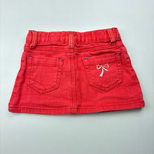 Load image into Gallery viewer, Girls Pumpkin Patch, red stretch denim skirt, adjustable, FUC, size 0,  