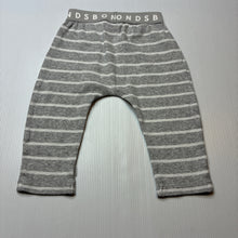 Load image into Gallery viewer, Unisex Bonds, grey &amp; white stripe leggings / bottoms, GUC, size 0,  