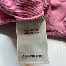 Load image into Gallery viewer, Girls Country Road, organic cotton blend ribbed bodysuit / romper, FUC, size 1,  
