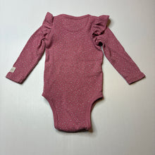 Load image into Gallery viewer, Girls Country Road, organic cotton blend ribbed bodysuit / romper, FUC, size 1,  