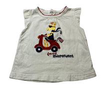 Load image into Gallery viewer, Girls Carter's, embroidered cotton tee / top giraffe, FUC, size 0,  