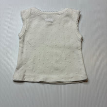 Load image into Gallery viewer, Girls Bebe by Minihaha, white cotton sleeveless top, EUC, size 0000,  