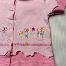 Load image into Gallery viewer, Girls pink, embroidered cotton short sleeve top, GUC, size 00,  