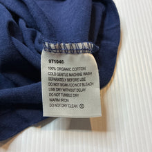 Load image into Gallery viewer, Unisex Favourites, navy organic cotton long sleeve top, EUC, size 2,  