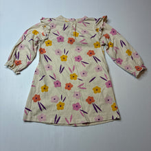 Load image into Gallery viewer, Girls Sprout, floral cotton long sleeve dress, GUC, size 1, L: 43cm