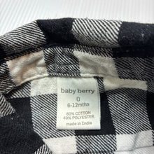 Load image into Gallery viewer, Boys Baby Berry, checked long sleeve shirt, FUC, size 0,  