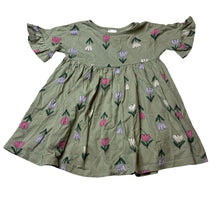 Load image into Gallery viewer, Girls Target, floral cotton short sleeve dress, GUC, size 1, L: 42cm