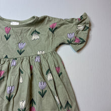 Load image into Gallery viewer, Girls Target, floral cotton short sleeve dress, GUC, size 1, L: 42cm