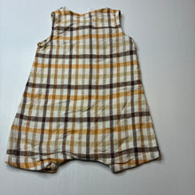 Load image into Gallery viewer, Unisex Baby Berry, checked romper, EUC, size 1,  