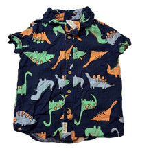 Load image into Gallery viewer, Boys Dymples, linen / viscose short sleeve shirt, dinosaurs, GUC, size 1,  