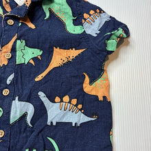 Load image into Gallery viewer, Boys Dymples, linen / viscose short sleeve shirt, dinosaurs, GUC, size 1,  