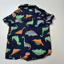 Load image into Gallery viewer, Boys Dymples, linen / viscose short sleeve shirt, dinosaurs, GUC, size 1,  