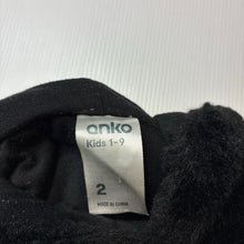 Load image into Gallery viewer, Girls Anko, lined black faux fur hooded sweater, EUC, size 2,  
