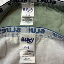 Load image into Gallery viewer, Boys Bluey, set of 2 boxer shorts, EUC, size 6-8,  