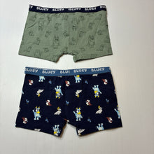 Load image into Gallery viewer, Boys Bluey, set of 2 boxer shorts, EUC, size 6-8,  