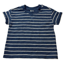 Load image into Gallery viewer, Boys Anko, blue &amp; white stripe short sleeve top, GUC, size 1,  