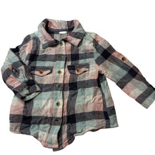 Load image into Gallery viewer, Girls Anko, soft feel checked long sleeve shirt, EUC, size 1,  