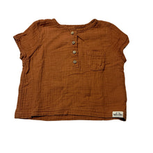 Load image into Gallery viewer, Unisex Dymples, crinkle cotton short sleeve top, FUC, size 00,  