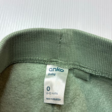 Load image into Gallery viewer, Unisex Anko, green fleece lined track pants, elasticated, GUC, size 0,  