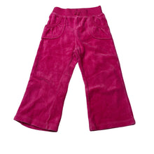 Load image into Gallery viewer, Girls Target, pink velour pants, elasticated, Inside leg: 29cm, GUC, size 2,  