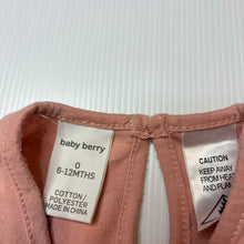 Load image into Gallery viewer, Girls Baby Berry, pink floral romper, EUC, size 0,  