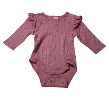 Load image into Gallery viewer, Girls Baby Berry, floral pointelle cotton bodysuit / romper, GUC, size 00,  