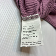 Load image into Gallery viewer, Girls purple, ribbed ruffle bodysuit / romper, GUC, size 00,  
