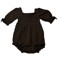 Load image into Gallery viewer, Girls Baby Berry, dark brown cotton romper, NEW, size 1,  