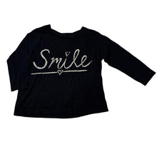 Load image into Gallery viewer, Girls B Collection, navy cotton long sleeve tee / top, FUC, size 1,  