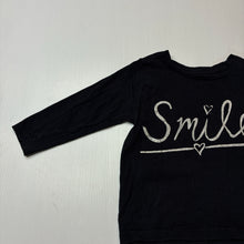 Load image into Gallery viewer, Girls B Collection, navy cotton long sleeve tee / top, FUC, size 1,  