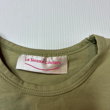 Load image into Gallery viewer, Girls La Sienna Couture, green stretchy ruffle bodysuit / romper, FUC, size 1-2,  