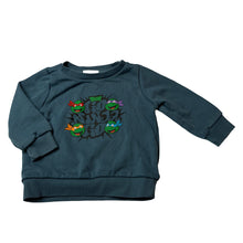 Load image into Gallery viewer, Boys Nickelodeon, TM Ninja Turtles fleece lined sweater / jumper, GUC, size 1,  