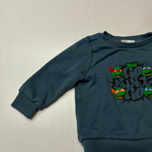 Load image into Gallery viewer, Boys Nickelodeon, TM Ninja Turtles fleece lined sweater / jumper, GUC, size 1,  