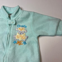 Load image into Gallery viewer, Unisex Baby Biz, embroidered fleece zip coverall / romper, GUC, size 0000,  