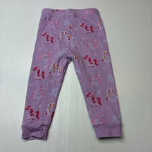 Load image into Gallery viewer, Girls Sprout, purple pyjama pants / bottoms, unicorns, EUC, size 1,  