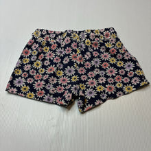 Load image into Gallery viewer, Girls Anko, navy floral cotton shorts, elasticated, GUC, size 2,  