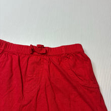 Load image into Gallery viewer, Boys Dymples, red cotton shorts, elasticated, FUC, size 1,  