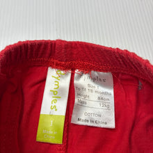 Load image into Gallery viewer, Boys Dymples, red cotton shorts, elasticated, FUC, size 1,  
