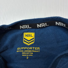 Load image into Gallery viewer, Unisex NRL Supporter, Rocky Roosters cotton tee / top, GUC, size 2,  