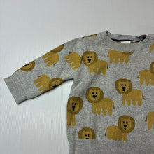 Load image into Gallery viewer, Boys Target, knitted cotton sweater / jumper, lions, FUC, size 0,  