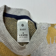 Load image into Gallery viewer, Boys Target, knitted cotton sweater / jumper, lions, FUC, size 0,  