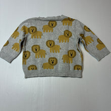 Load image into Gallery viewer, Boys Target, knitted cotton sweater / jumper, lions, FUC, size 0,  