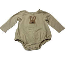 Load image into Gallery viewer, Girls Target, stretchy organic cotton blend bubble romper, rabbit, EUC, size 0,  