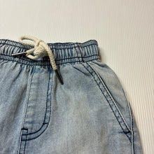 Load image into Gallery viewer, Unisex Ghanda, stretchy denim shorts, elasticated, GUC, size 1-2,  